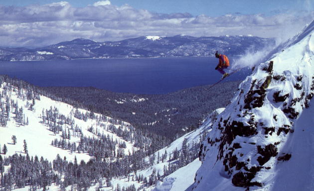 Skier follows line of least resistance.